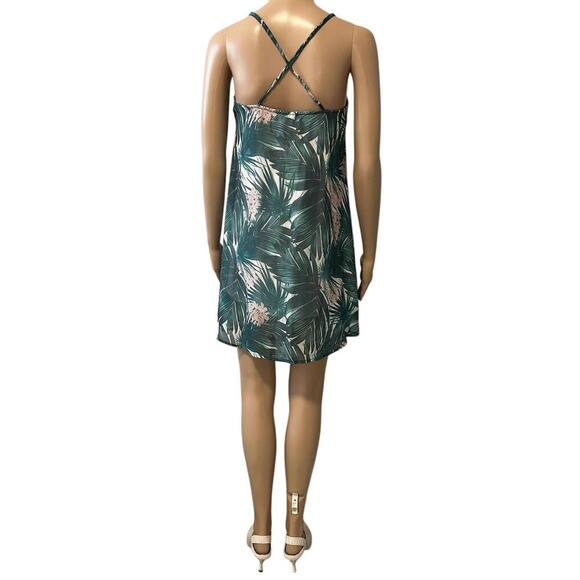 Coquelicot Tropical Print Spaghetti Strap Dress - Picture 3 of 4